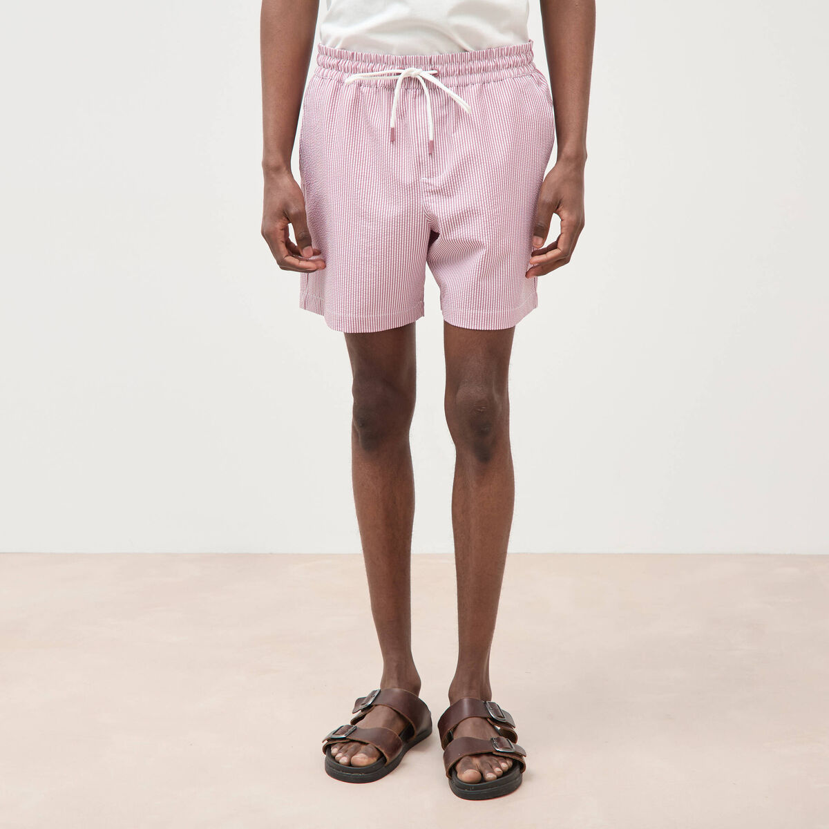 Short de bain vieux rose homme