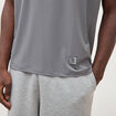 T-shirt col rond manches courtes gris fonc&eacute; homme