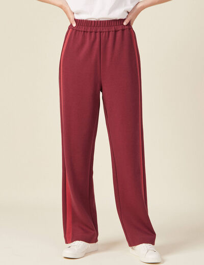 Pantalon jogging large prune femme