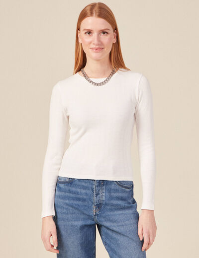 T-shirt éco-responsable ecru femme
