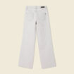 Jeans large taille haute denim gris clair femme
