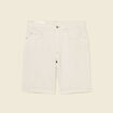 Bermuda droit en jean denim snow gris homme