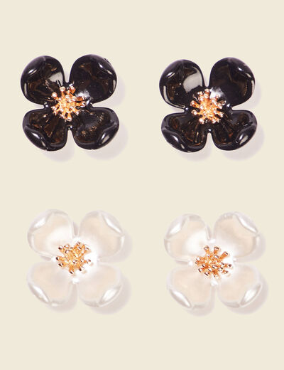 Lot 2 boucles d'oreilles multicolore femme
