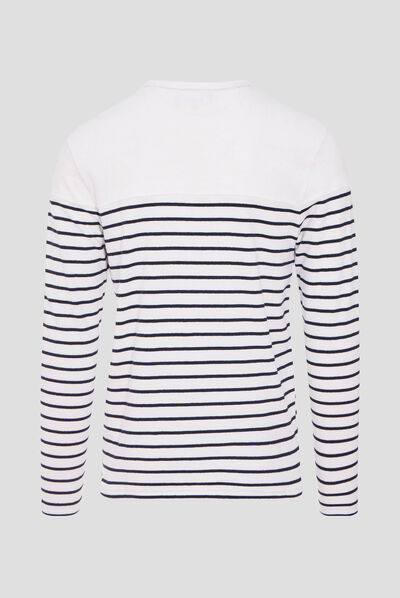 T-shirt manches longues ecru homme