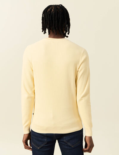 Pull éco-responsable jaune homme