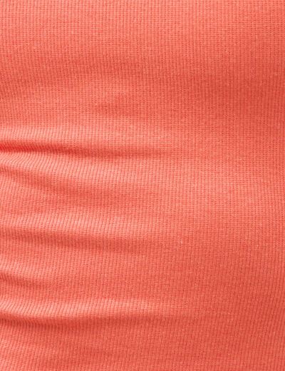 T-shirt ajust&eacute; avec brassi&egrave;re int&eacute;gr&eacute;e rouge fonc&eacute; femme