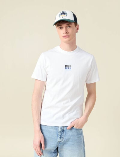 T-shirt manches courtes cintré blanc homme