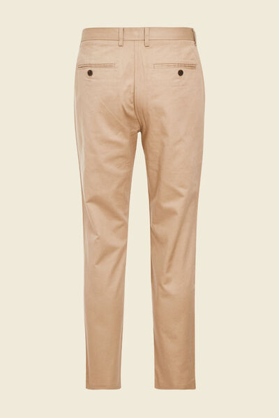 Pantalon chino cropped beige homme