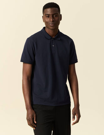 Polo manches courtes bleu marine homme