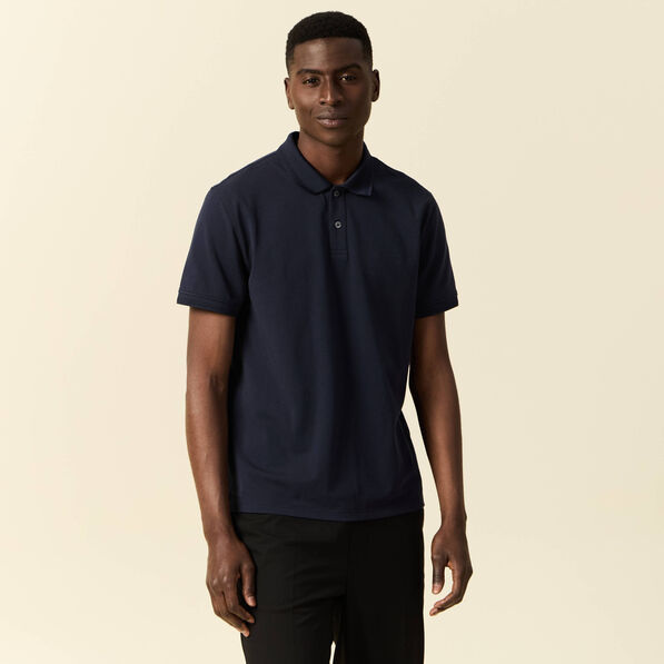 Polo manches courtes bleu marine homme