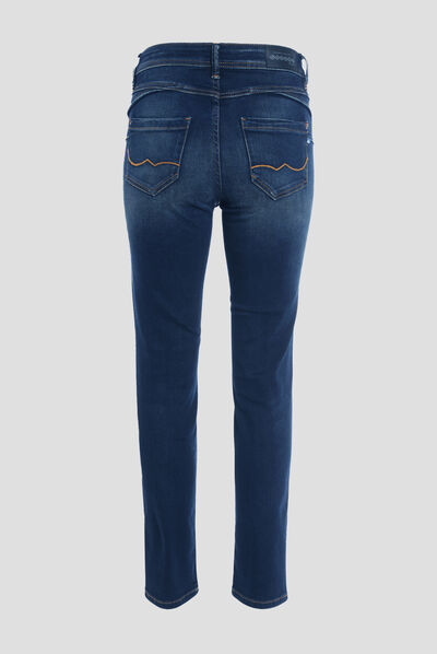 Jeans regular 7/8ème denim brut femme