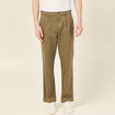 Pantalon chino large vert kaki homme