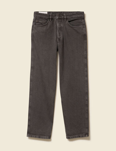 Jeans large longueur 32 en coton marron homme