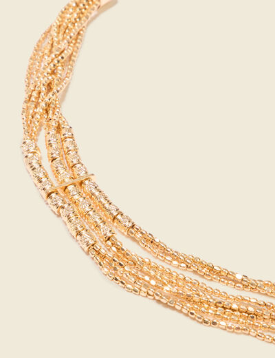 Collier multirangs couleur or femme