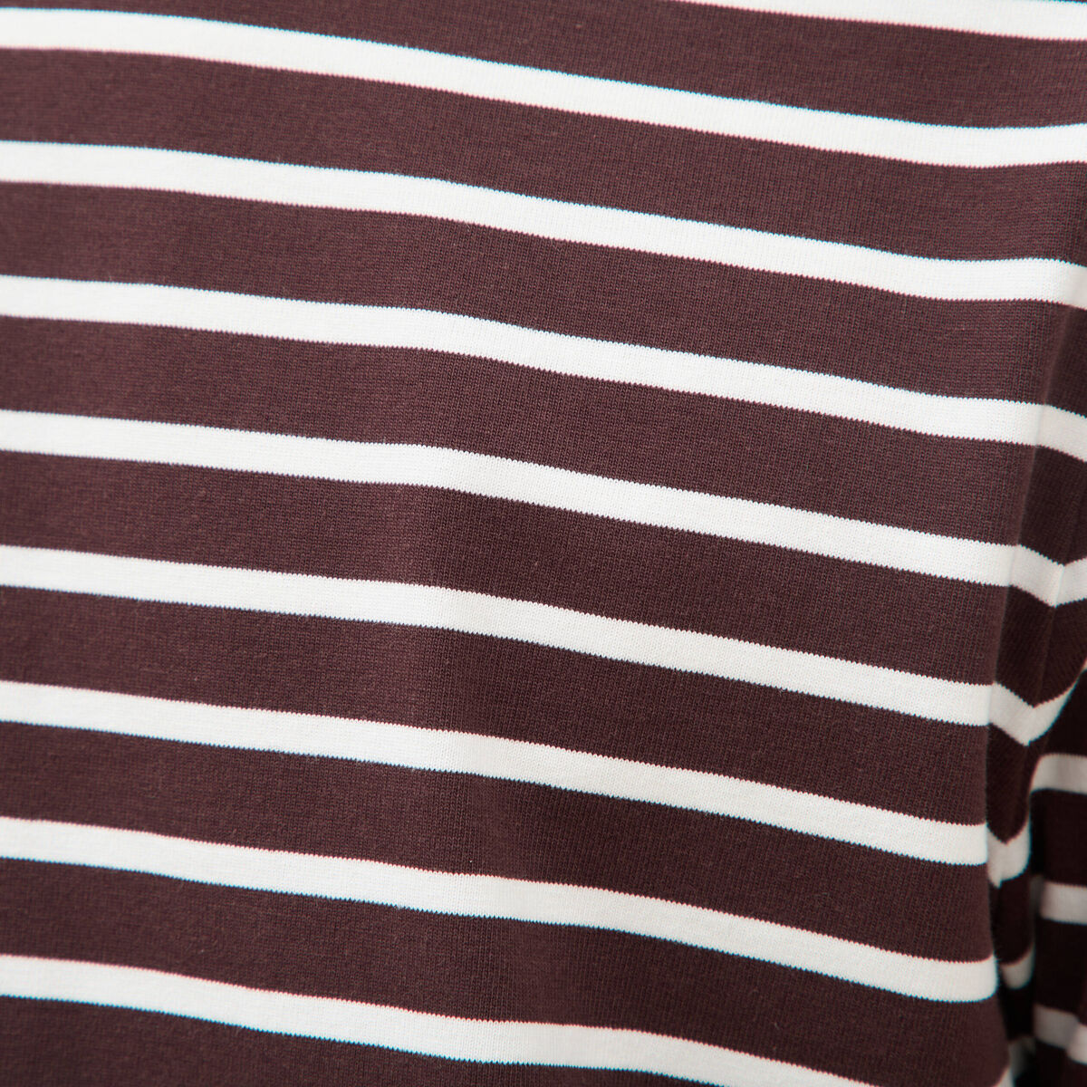 T-shirt en coton manches courtes marron fonc&eacute; homme