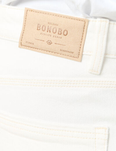Jeans regular longueur 34 denim blanc homme