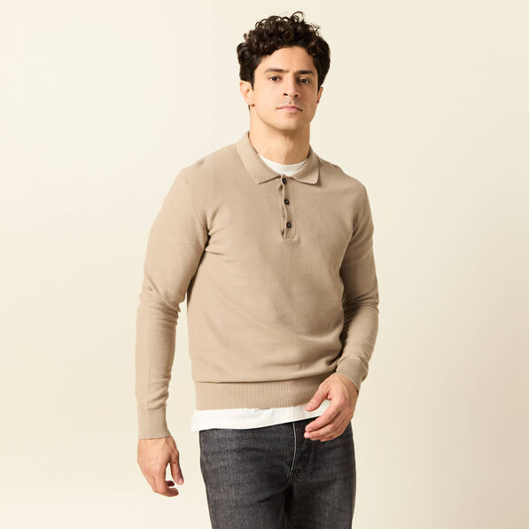 polo manches longues gris homme Polo manches longues gris homme