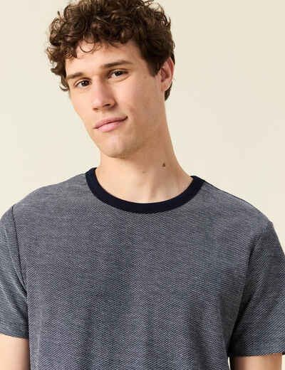 T-shirt manches courtes bleu marine homme