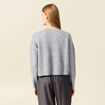 Pull manches longues gris clair femme