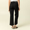 Jeans large taille haute denim noir femme