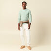 Pull fin col rond manches longues bleu gris homme