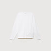 T-shirt en coton manches longues blanc homme
