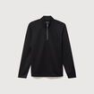 Sweat droit col montant manches longues noir homme