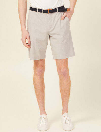 Short à ceinture gris homme