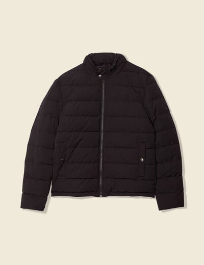 Doudoune à capuche cachée noir homme