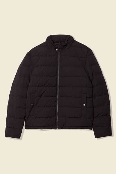 Doudoune à capuche cachée noir homme