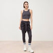 Brassi&egrave;re ajust&eacute;e cropped gris fonc&eacute; femme