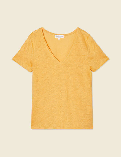 T-shirt éco-responsable jaune femme
