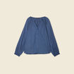 Blouse manches longues bleu foncé femme