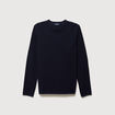 Pull col rond manches longues bleu marine homme