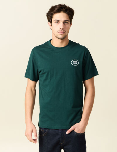 T-shirt manches courtes vert foncé homme
