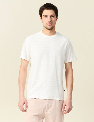 T-shirt manches courtes ecru homme