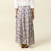 Jupe longue évasée taille standard bleu femme