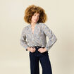 Blouse manches longues bleu clair femme