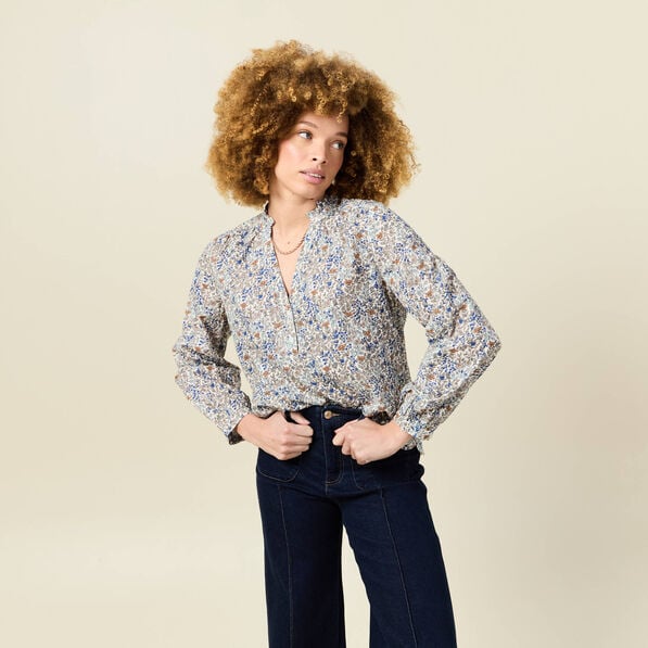 blouse manches longues bleu clair femme Blouse manches longues bleu clair femme