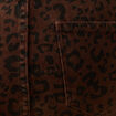 Jupe droite longue en coton marron cognac femme