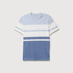 T-shirt manches courtes bleu gris homme