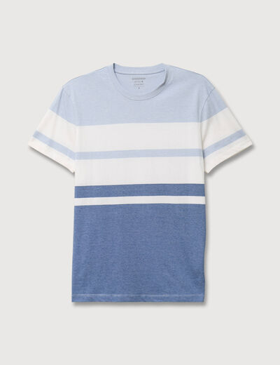 T-shirt manches courtes bleu gris homme