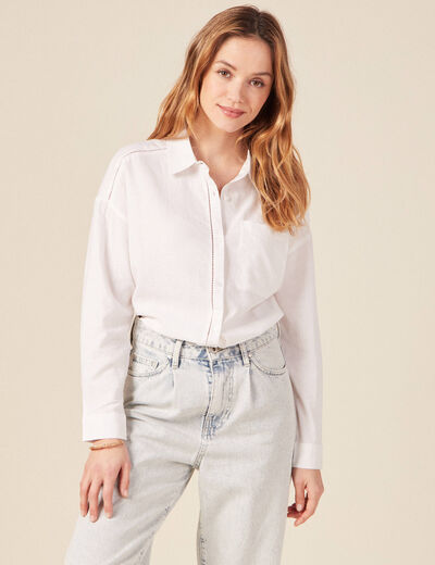 Chemise éco-responsable blanc femme