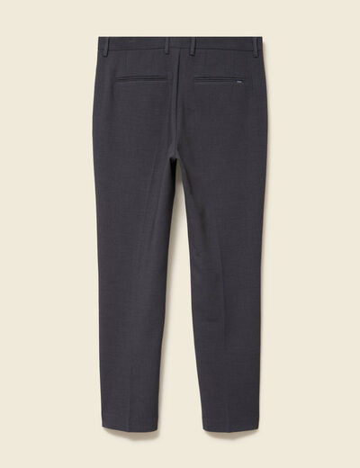 Pantalon slim cigarette gris fonc&eacute; homme