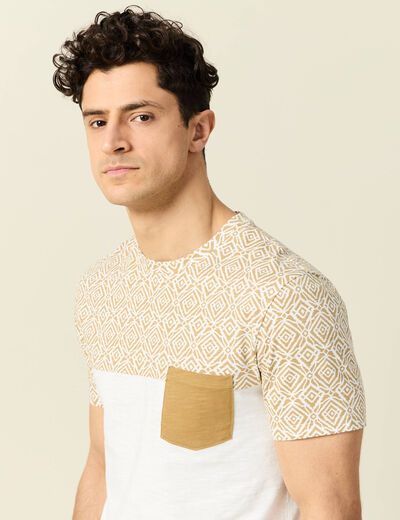 T-shirt manches courtes camel homme