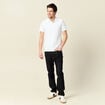 Polo manches courtes blanc homme