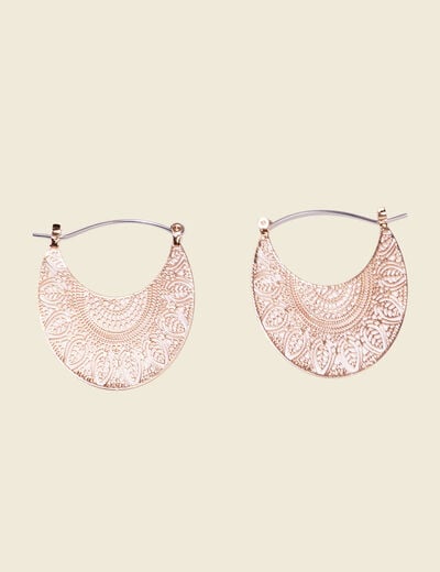 Boucles d'oreilles créoles couleur or femme
