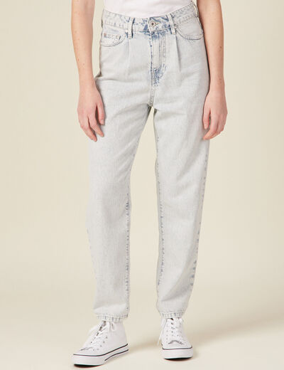 Jeans slouchy denim snow bleu femme