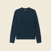 Pull manches longues col rond bleu marine homme