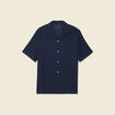 Chemise manches courtes bleu marine homme